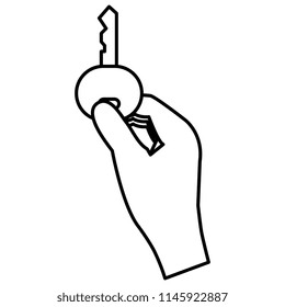 hand with secure key