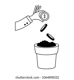 Hand seeding coins