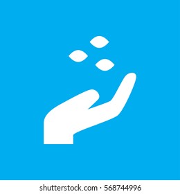 Hand With Seeds Icon Illustration Isolated Vector Sign Symbol