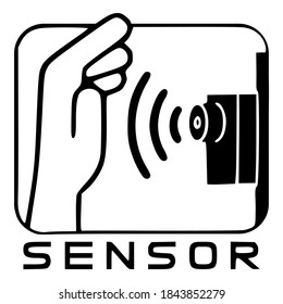 Hand Sensor Icon Template Isolated On Stock Vector (Royalty Free ...