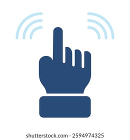 Hand Sensor Icon Two Color Style. Vector Illustration For Graphic Design