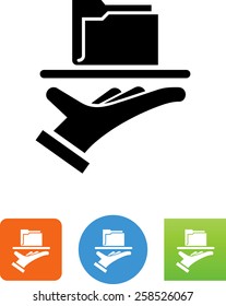 Hand With Serving Tray Icon