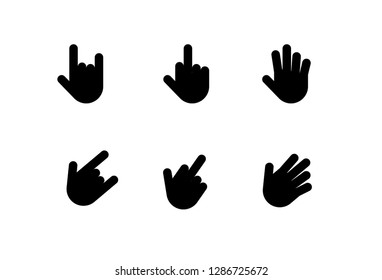 hand set icon, hand finger icon vector, on white background editable eps10 - Vector