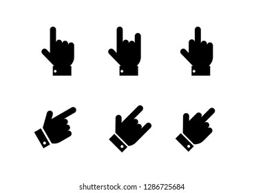 hand set icon, hand finger icon vector, on white background editable eps10 - Vector