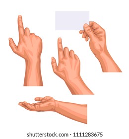 hand set on white