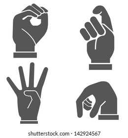 hand set, hand sign