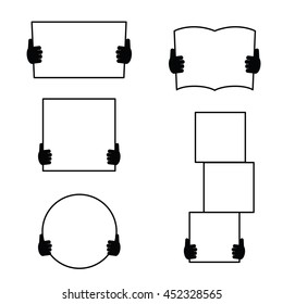 hand set with various card on it illustration