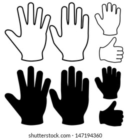 Hand Set Vector