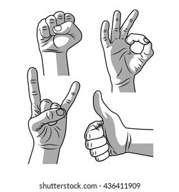 hand set vector