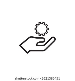 hand setting icon editable outline stroke vector eps