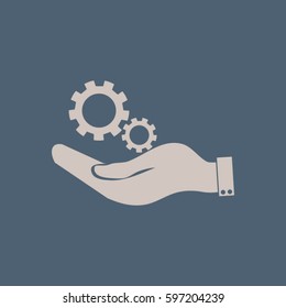 hand and settings