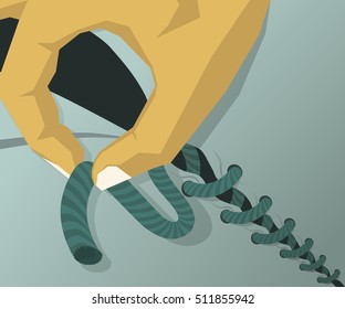 Hand sewing without needle