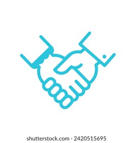 Hand shake. From blue icon set
