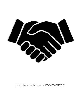 Hand shake business icon with white background