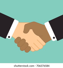 Hand Shake Cartoon Vector.