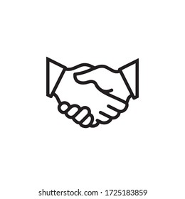 Hand Shake Gestures of Human Hand Icon In Trendy  Design Vector Eps 10