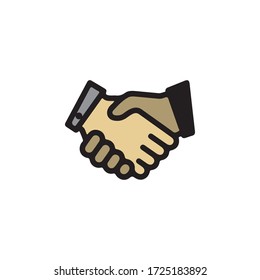 Hand Shake Gestures Of Human Hand Icon In Trendy  Design Vector Eps 10