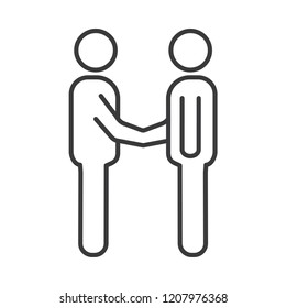 hand shake human icon, vector sign, design graphic, glyph style