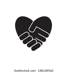 hand shake icon design template