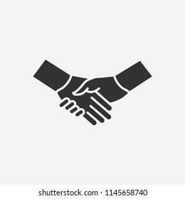 Hand shake icon illustration,vector partnership sign symbol
