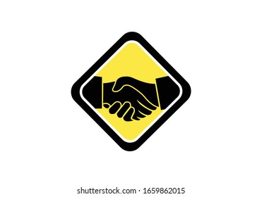Diseño del logotipo del icono del movimiento manual, ilustración del movimiento manual, icono del acuerdo