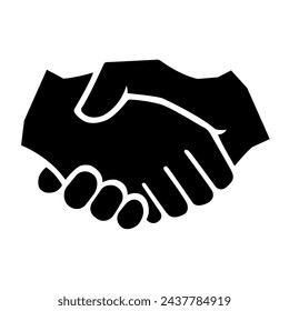 Hand shake icon logo design, hand shake transparent illustration symbol