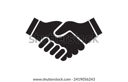 Hand shake icon logo design,symbol, agreement icon. Handshake icon. Vector illustration.