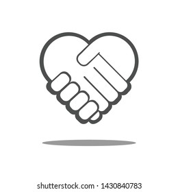 Hand shake icon symbol vector