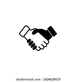 Hand shake icon symbol vector on white background