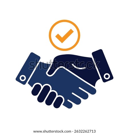 Hand shake icon vector, Business deal shake hand icon, Hand shake icon silhouette vector, Handshake icon. Vector illustration