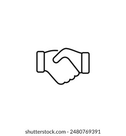 Hand shake icon vector. EPS 10 editable vector