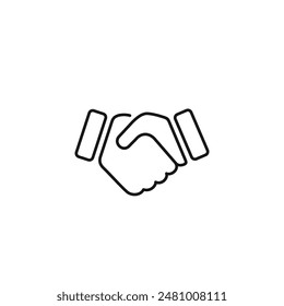 Handschüttel-Symbol-Vektorgrafik. EPS 10 editierbare Vektorgrafik