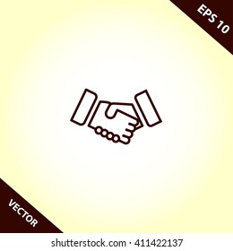hand shake icon. hand shake vector illustration
