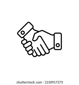 Icono de Sacudido de mano en vector. logotipo