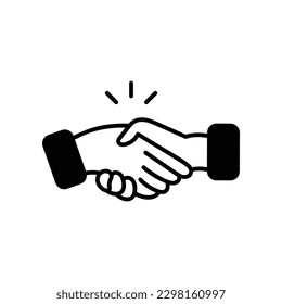 Hand Shake icon - Vector Stock ilustration.