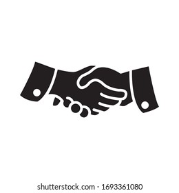 hand shake icon vector symbol template
