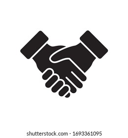 hand shake icon vector symbol template