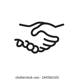 hand shake icon vector symbol template