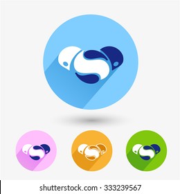 Hand shake icons, vector illustration