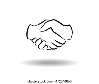 Hand shake illustration