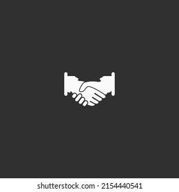 Hand shake illustration vector design concept
