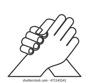 hand shake isolated icon vector illustration design