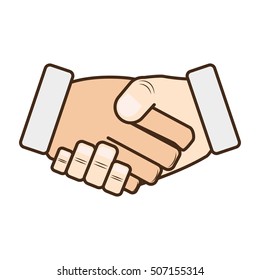 hand shake isolated icon vector illustration design