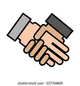 hand shake isolated icon vector illustration design