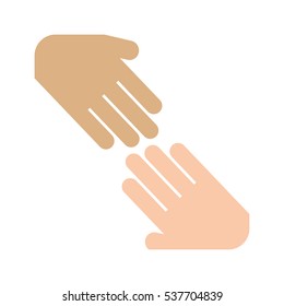 hand shake isolated icon vector illustration design