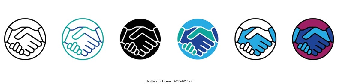 Hand Shake line art Vector, Hand Shake icon silhouette Vector, Handshake icon. Vector stock. illustration.