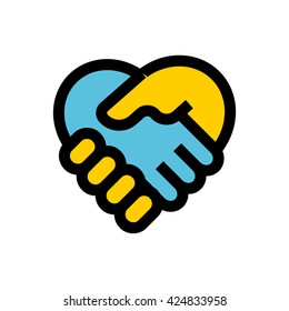 Hand shake line icon. Pixel perfect fully editable vector icon suitable for websites, info graphics and print media.