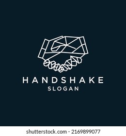 Hand Shake logo design icon template