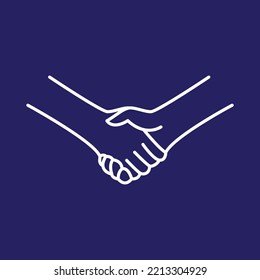 Hand Shake logo template vector flat design