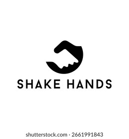 hand shake logo vector design template